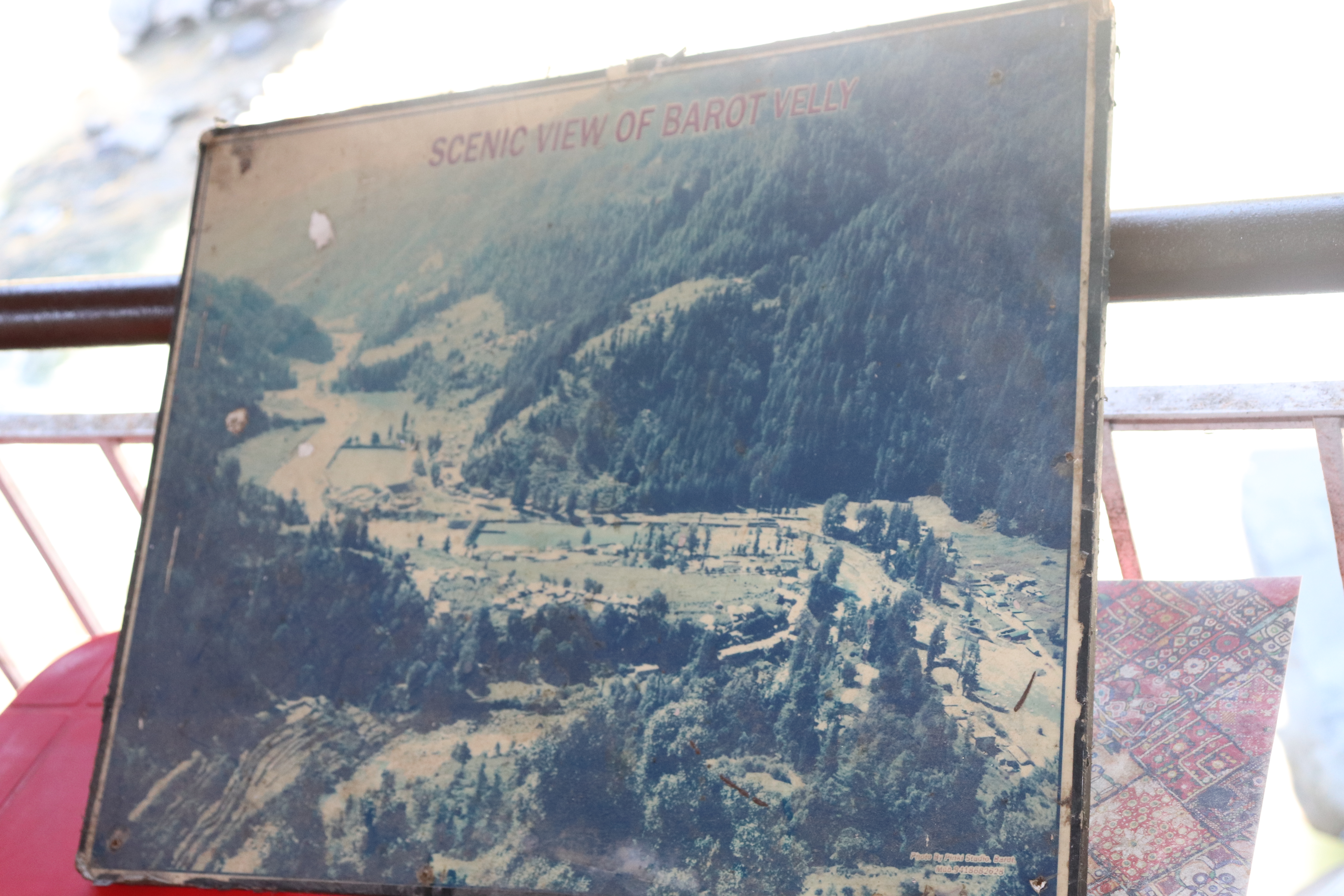 Old image of the Uhl River at Barot, at Cafe Ahoy, Barot (credit Sushil Chakma)
